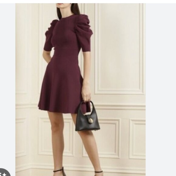 Ted Baker Llorna Skater Dress burgundy size 2 nwot - Picture 2 of 10